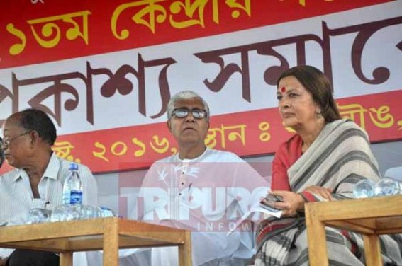 Brinda karat hides CPI-M failures, blames BJP for distress among the Tribals in Tripura